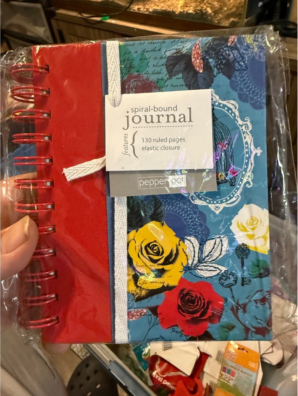 Pepperpot Spiral-Bound Journal with Elastic Closure - 130 Ruled Pages